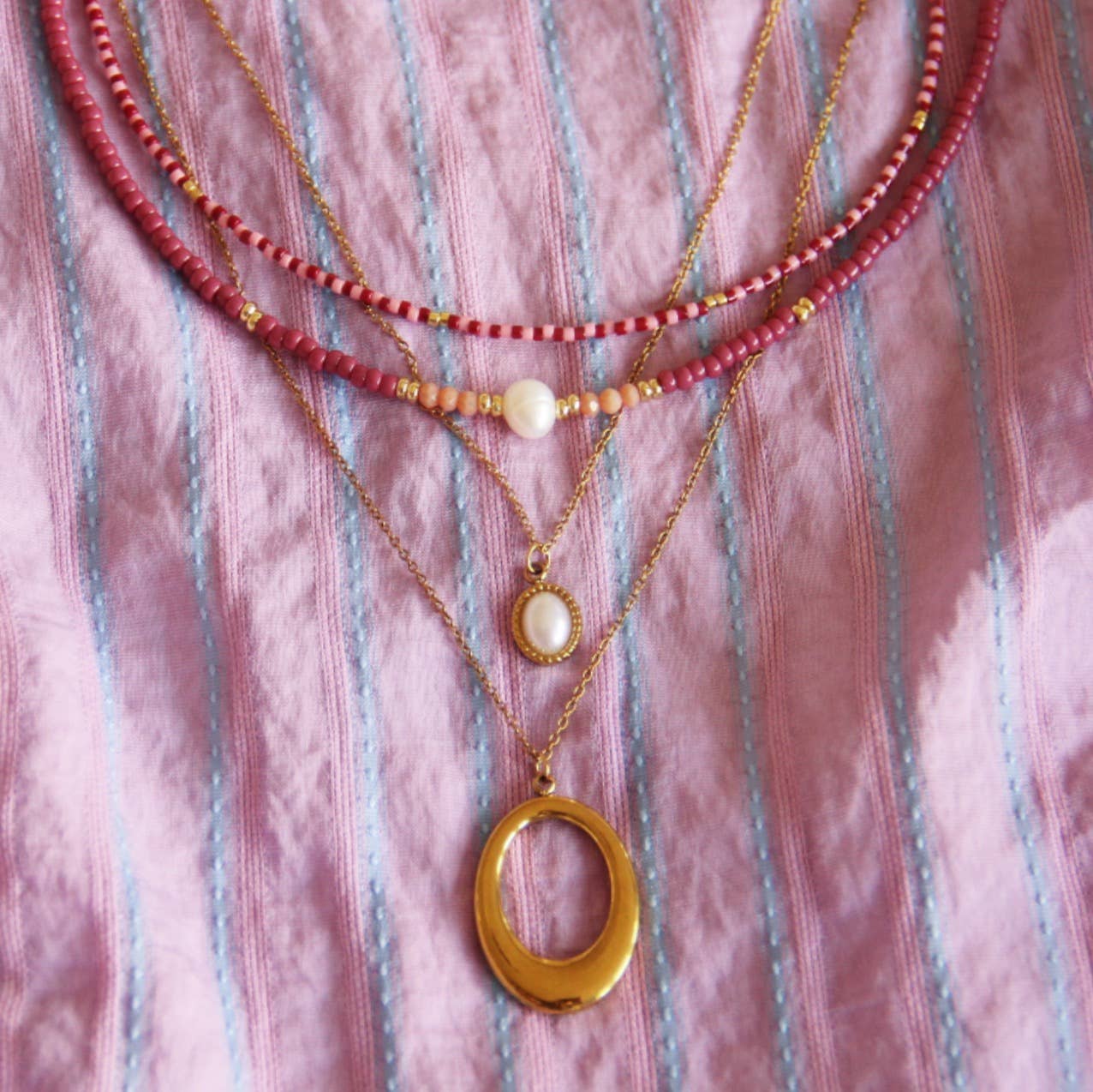 Sunkissed Cherry Miyuki Beaded Necklace