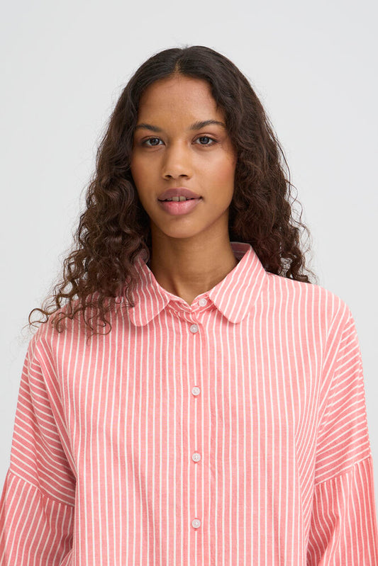 PINK STRIPE COTTON SHIRT