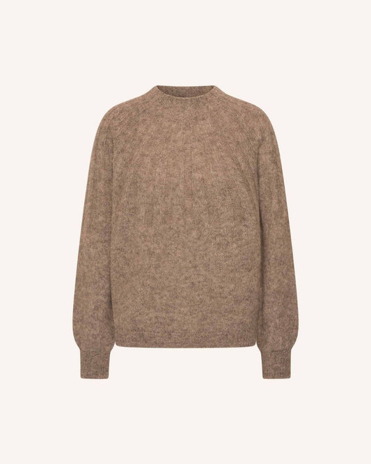 ZOE ALPACA BLEND JUMPER - Biscuit Melee