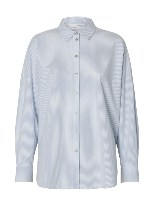 OXFORD SHIRT - Blue Sky & White Stripe