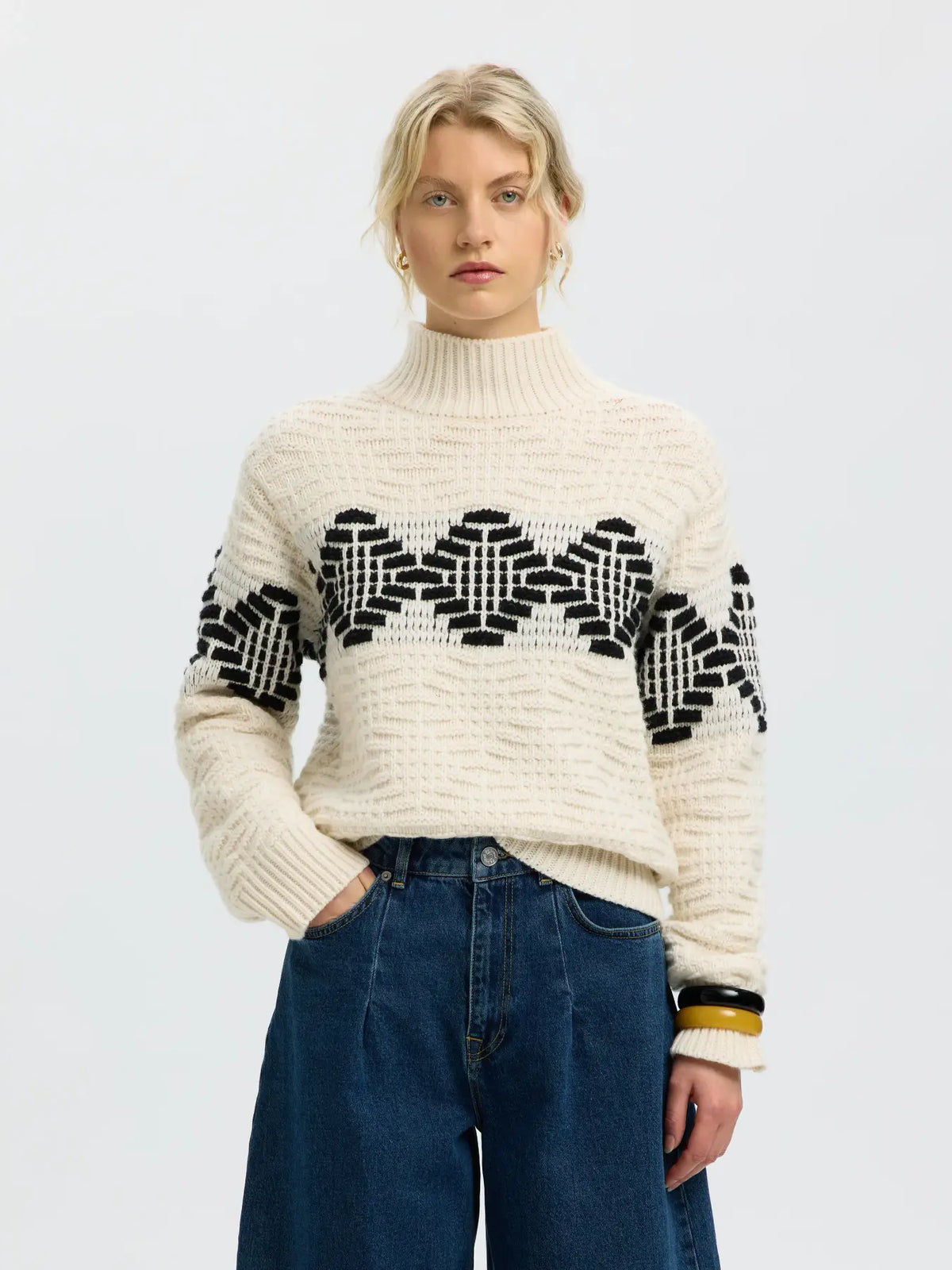 SELECTED KNIT HIGH NECK