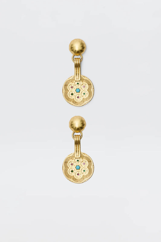 RIXO ANOUK GOLD PLATED EARRINGS