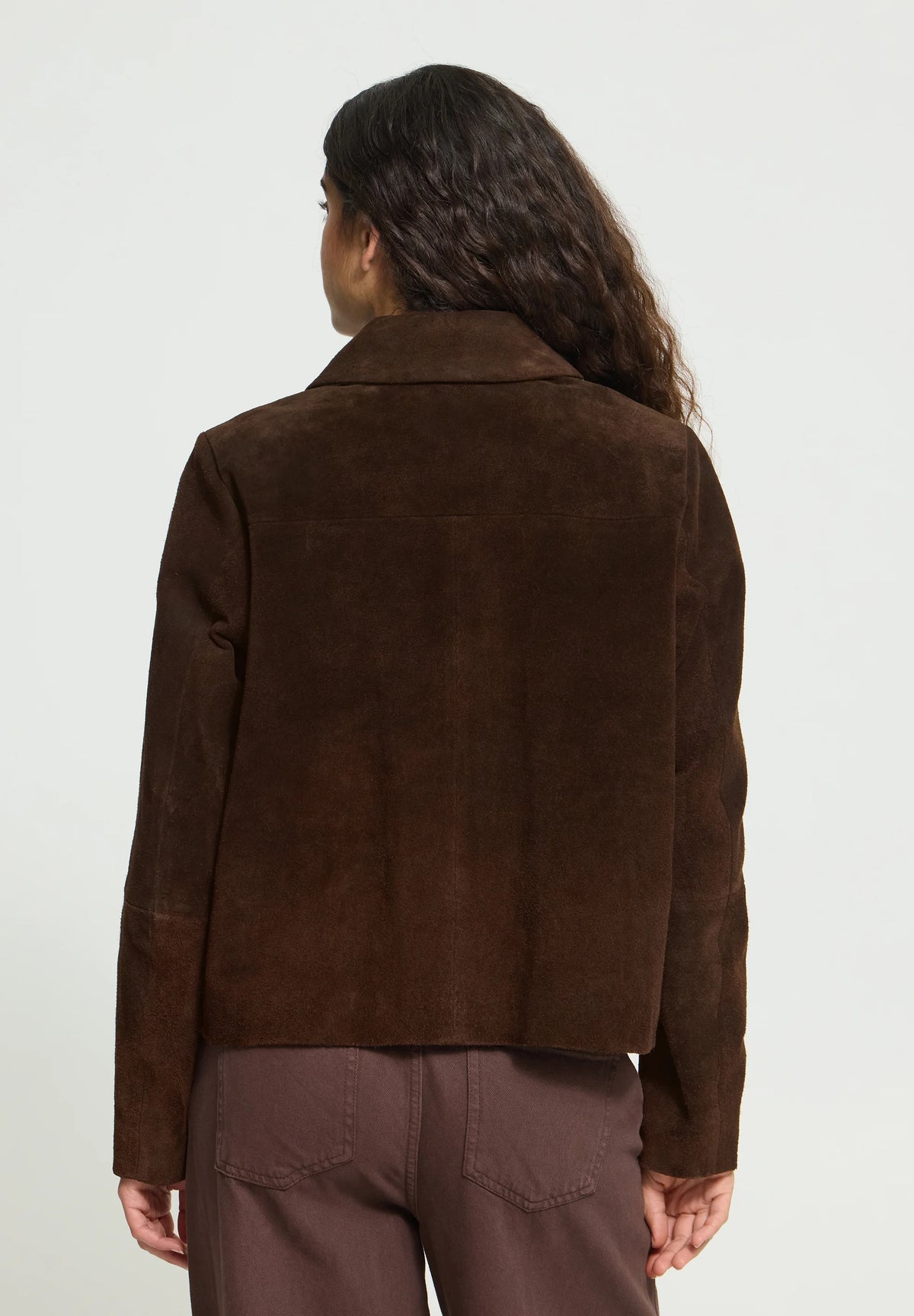 CHOCOLATE SUEDE JACKET