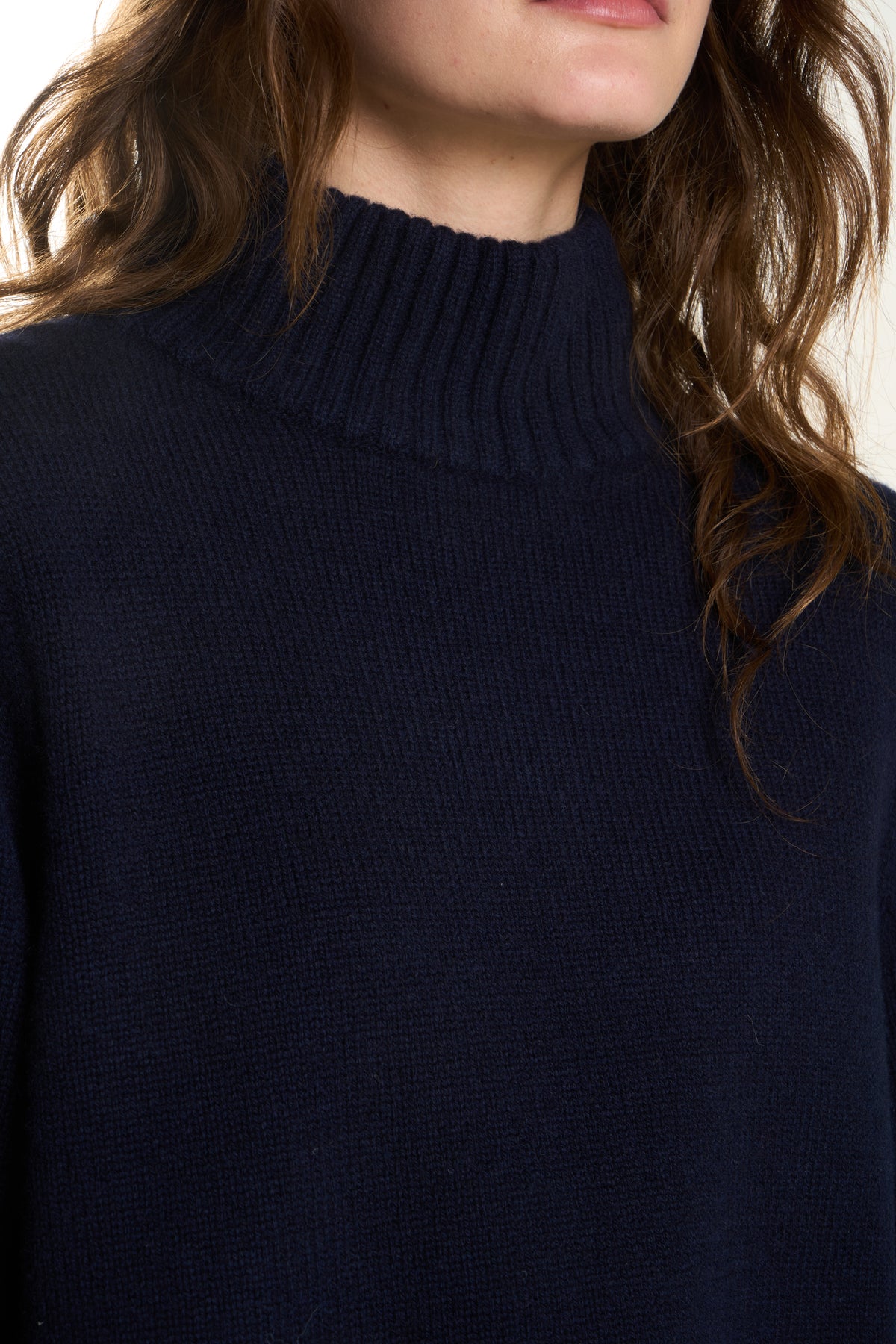 MEGANE MERINO WOOL TURTLENECK - Navy