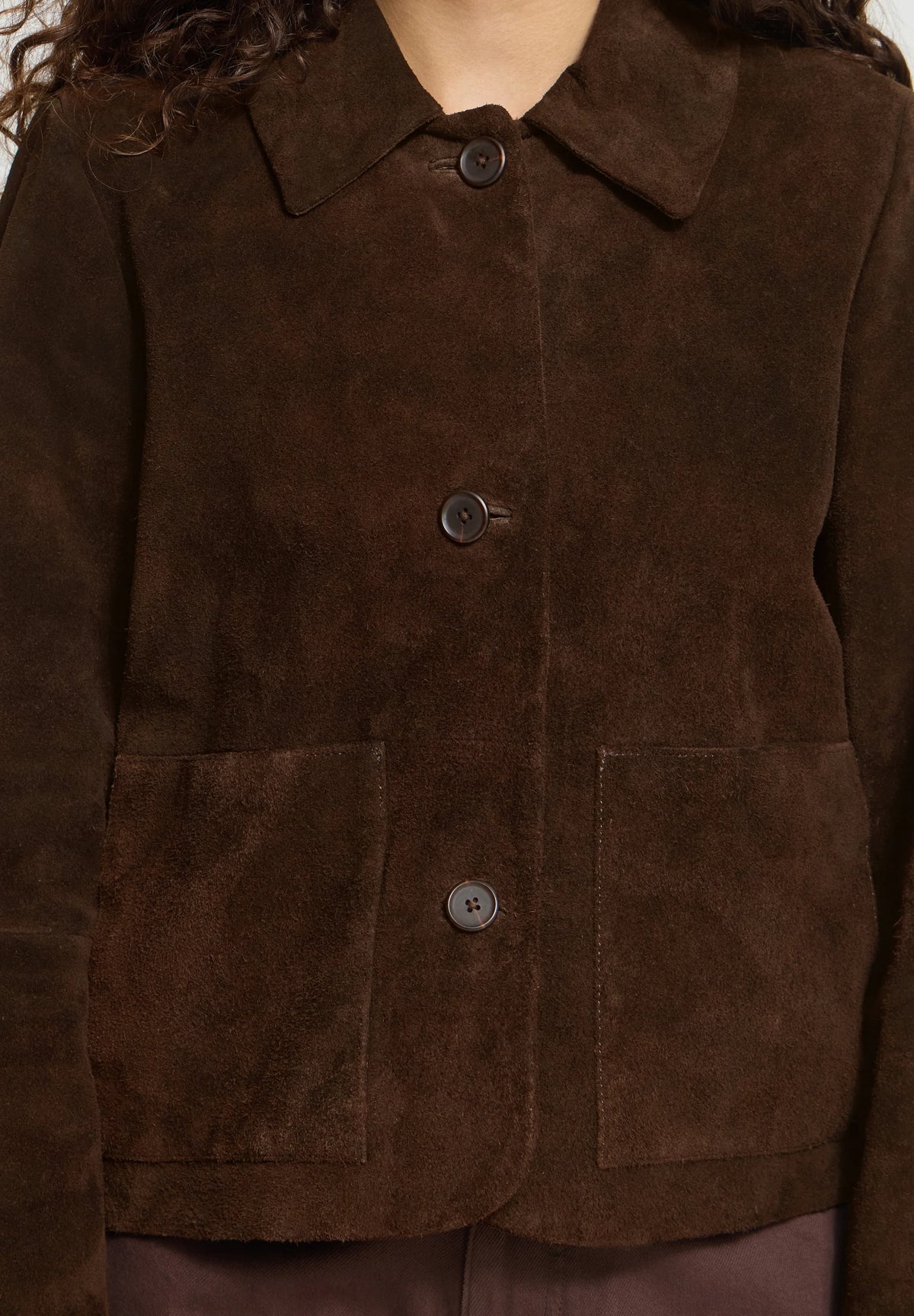 CHOCOLATE SUEDE JACKET