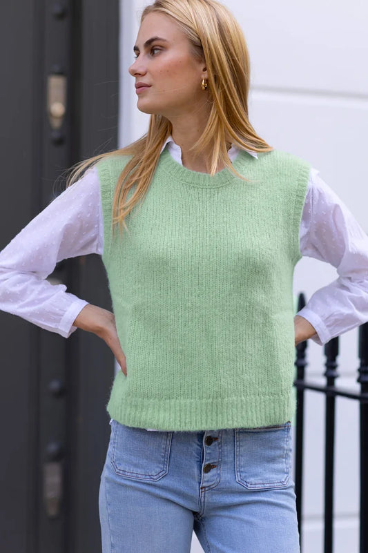 ASPIG ALPACA BLEND KNITTED TANK - Light Sage