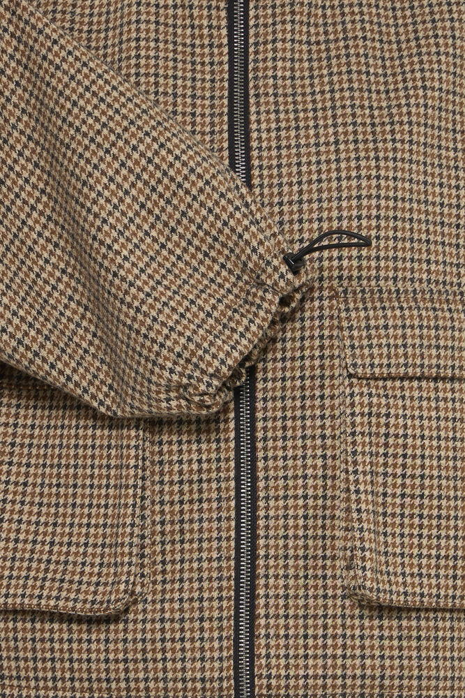 CHECK FUNNEL NECK JACKET