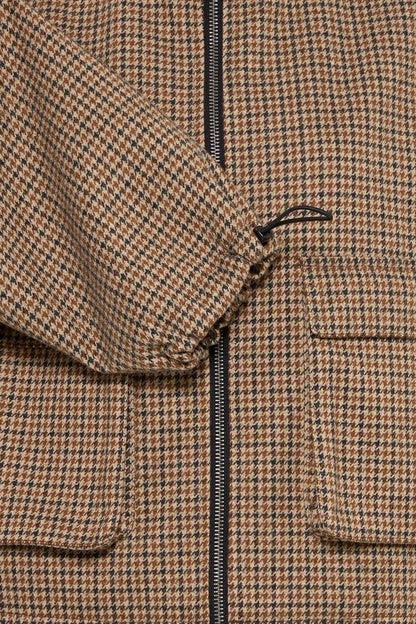 CHECK FUNNEL NECK JACKET