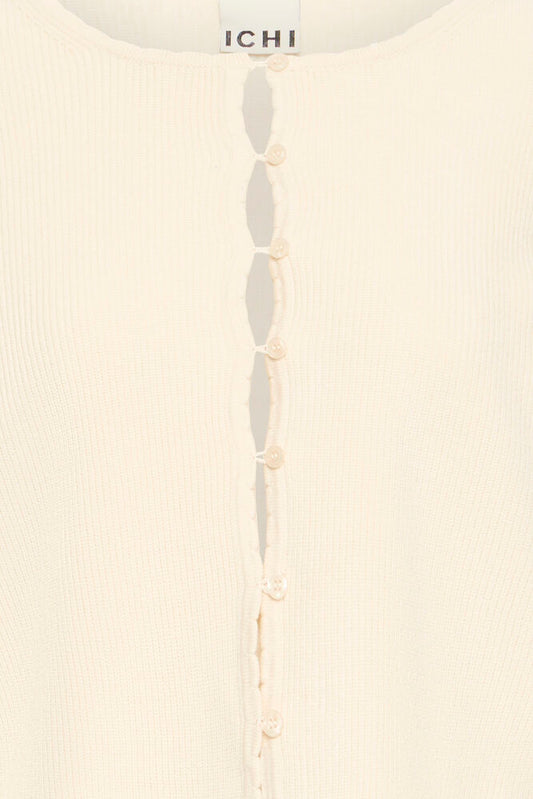 CREAM FINE KNIT CARDIGAN