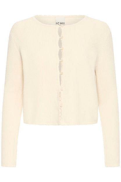 CREAM FINE KNIT CARDIGAN