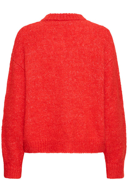 POINSETTIA RED CARDIGAN