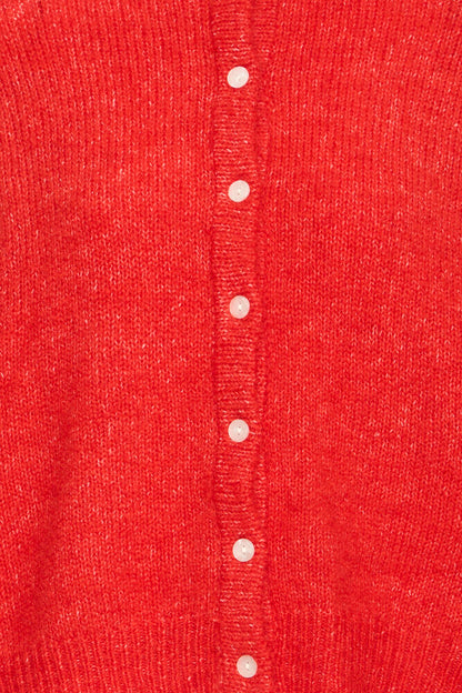 POINSETTIA RED CARDIGAN
