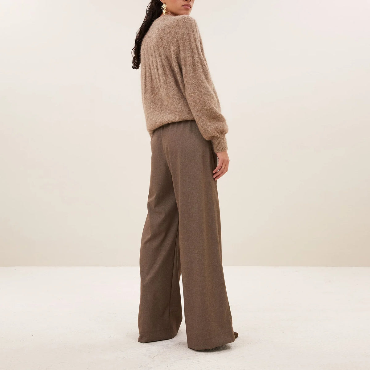 ZOE ALPACA BLEND JUMPER - Biscuit Melee