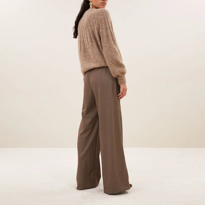 ZOE ALPACA BLEND JUMPER - Biscuit Melee