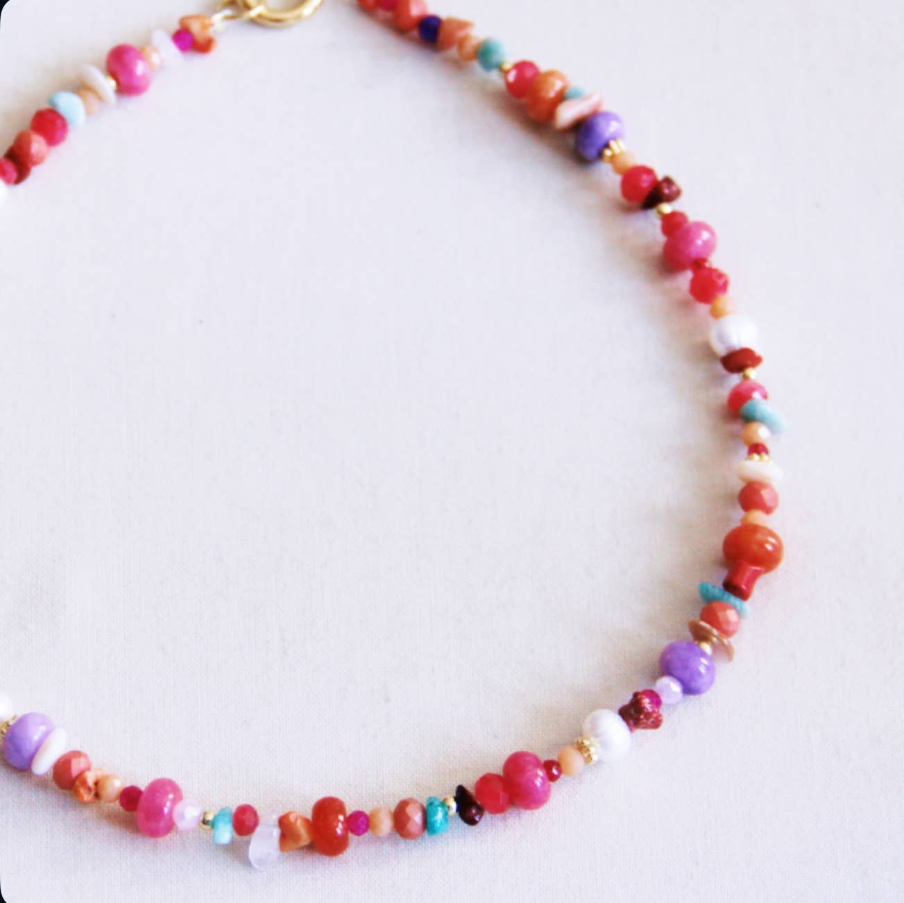 Bazou Mixed Bead Necklace – Multi
