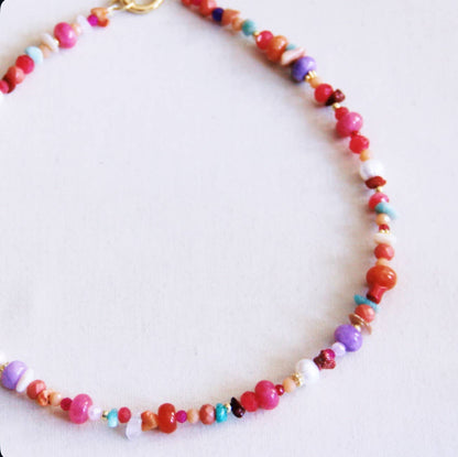 Bazou Mixed Bead Necklace – Multi