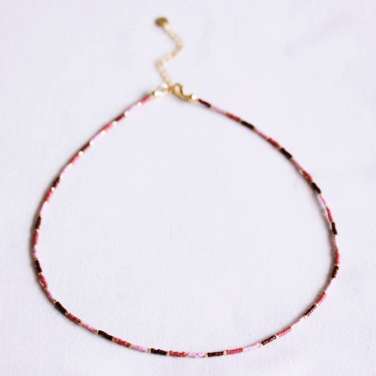 Miyuki necklace - Cherry spice