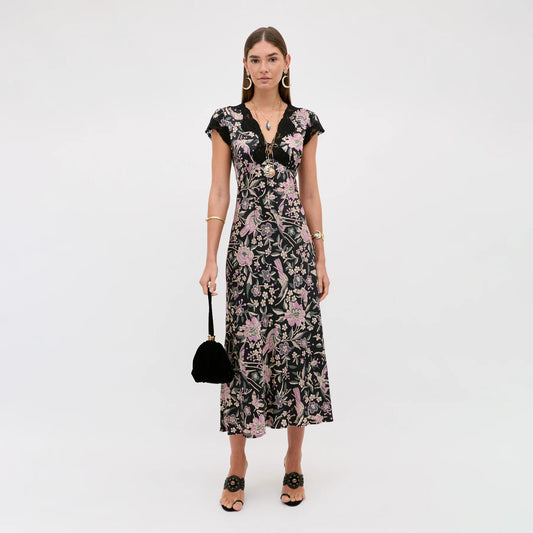 RIXO AMARI DRESS - Kyoto Floral Print