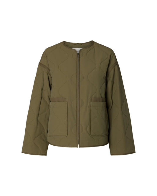 AMI QUILTED JACKET – Olive