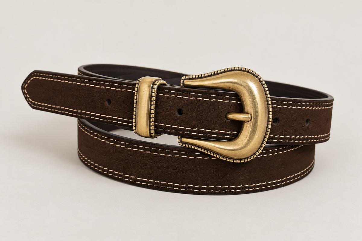 CINNAMON LEATHER BELT – Dark Brown