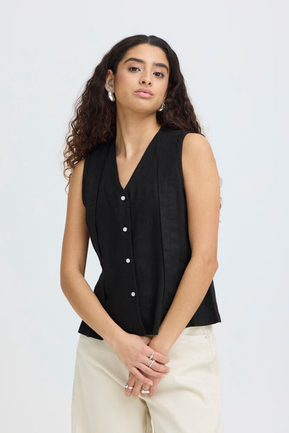 LINEN BLEND TOP