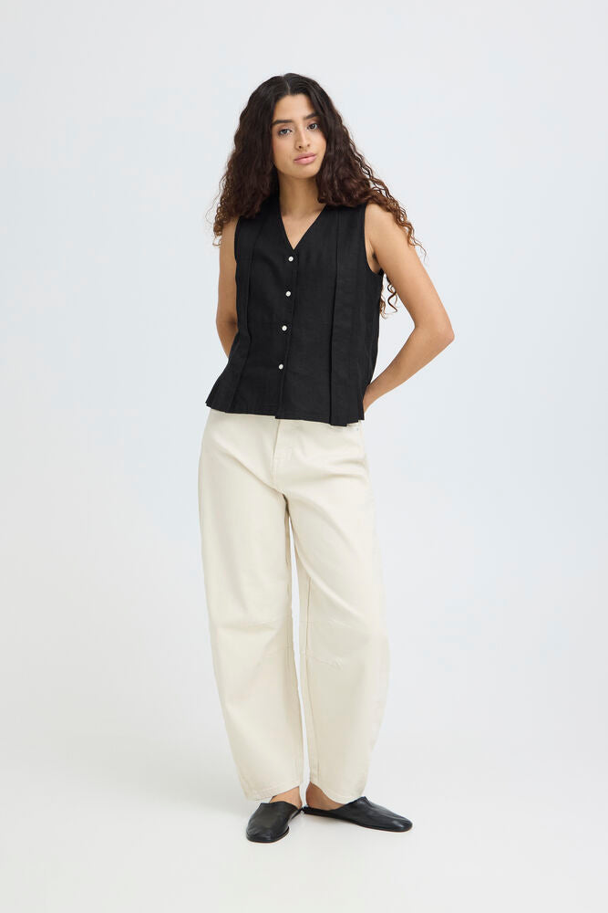 LINEN BLEND TOP