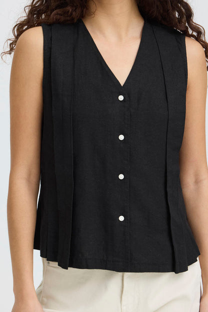 LINEN BLEND TOP
