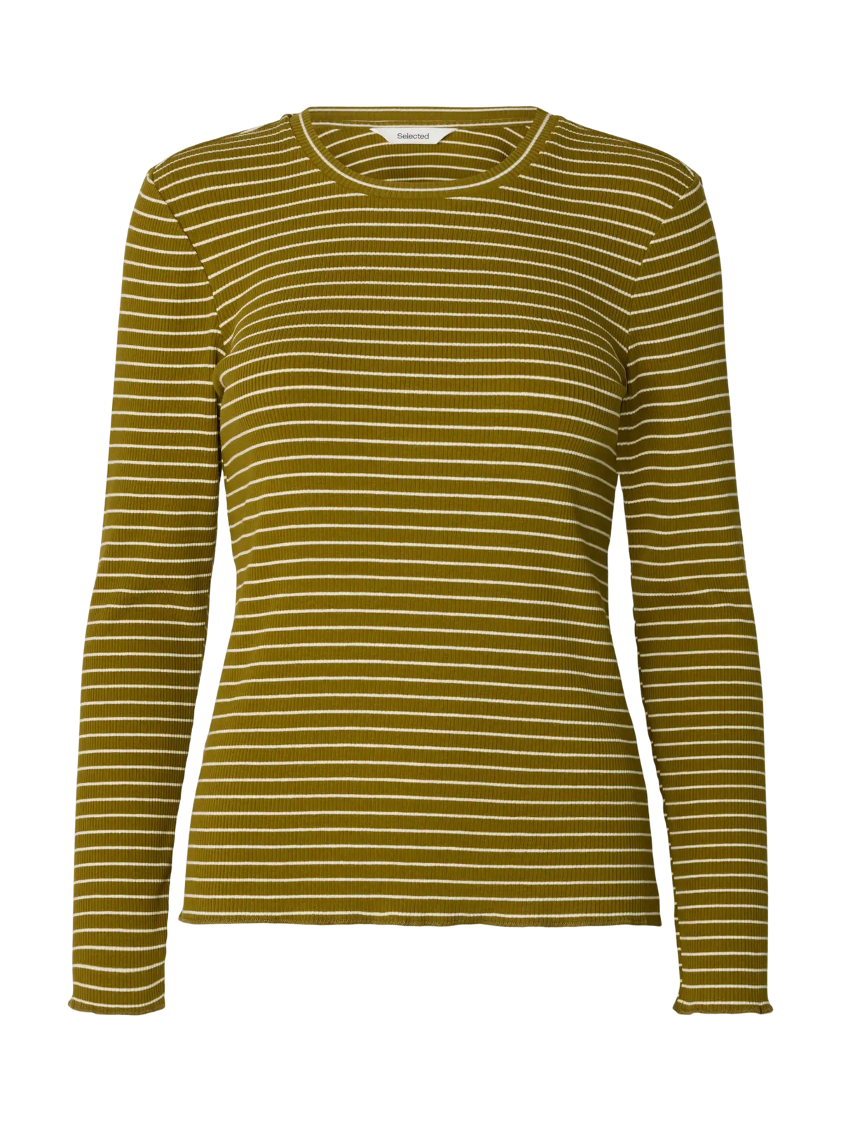 CREW NECK TEE - Fir Green Stripe