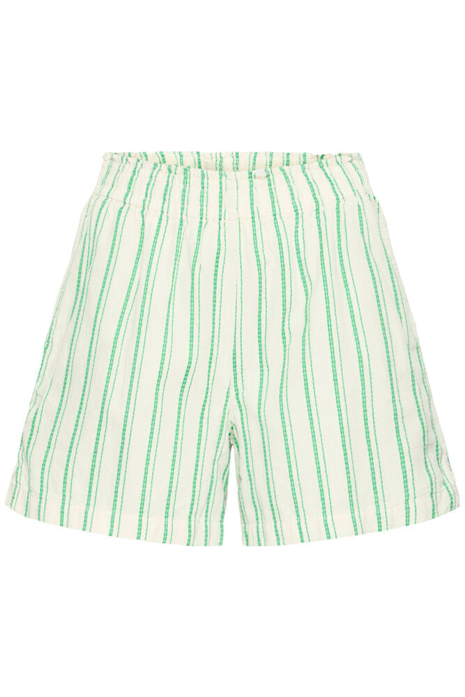 GREEN STRIPED SHORTS