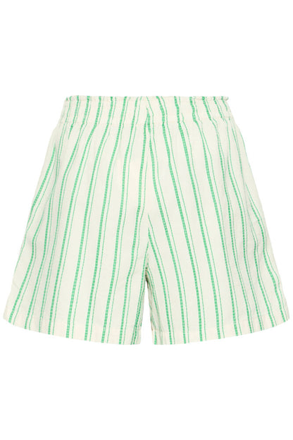 GREEN STRIPED SHORTS
