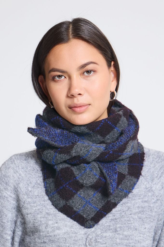 AGYLE TRIANGLE SCARF - Blue & Grey