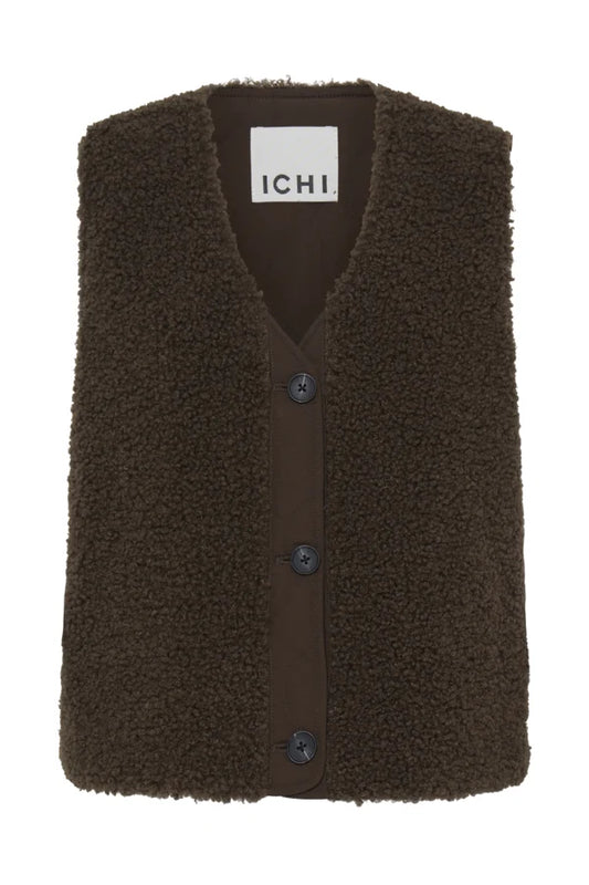 FLEECE VEST -Coffee Bean Brown