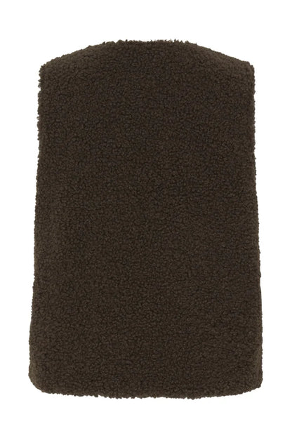 FLEECE VEST -Coffee Bean Brown