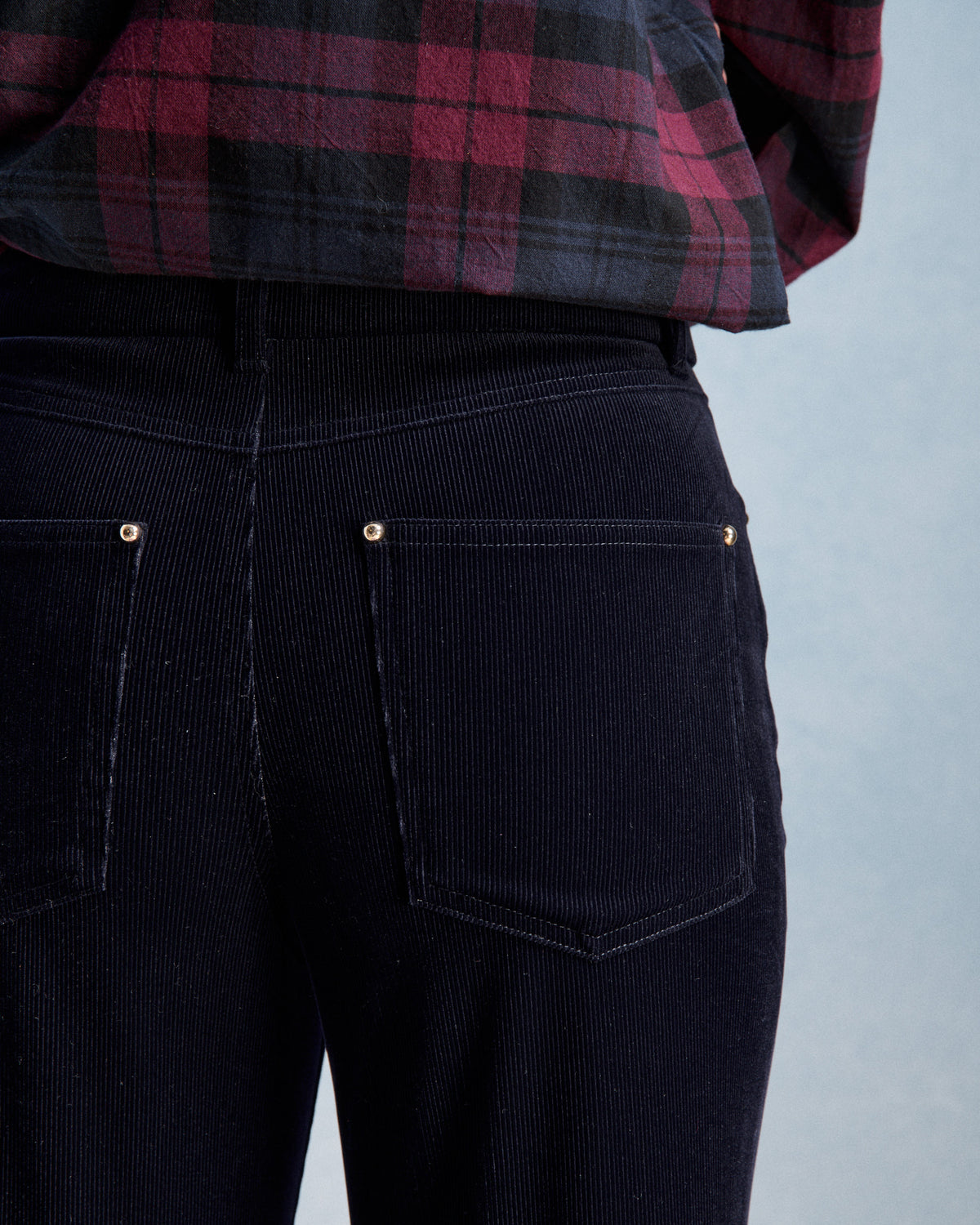 ERNESTINE SHIRT - BURGUNDY & NAVY