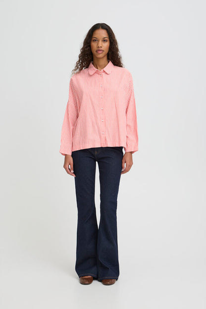 PINK STRIPE COTTON SHIRT