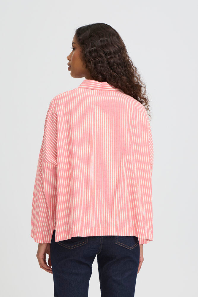 PINK STRIPE COTTON SHIRT