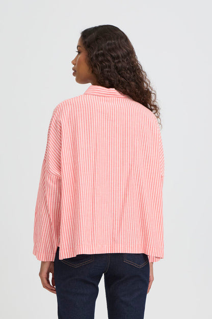 PINK STRIPE COTTON SHIRT