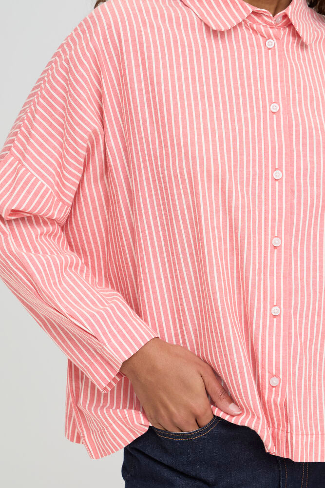 PINK STRIPE COTTON SHIRT