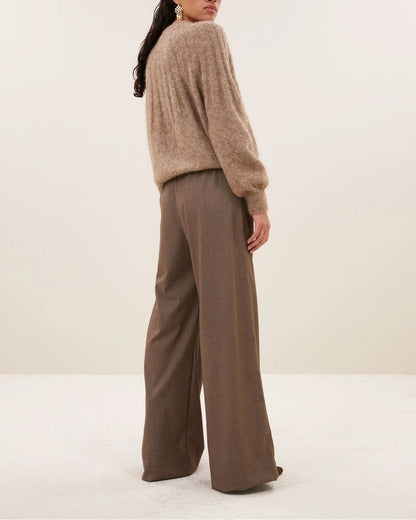 ZOE ALPACA BLEND JUMPER - Biscuit Melee