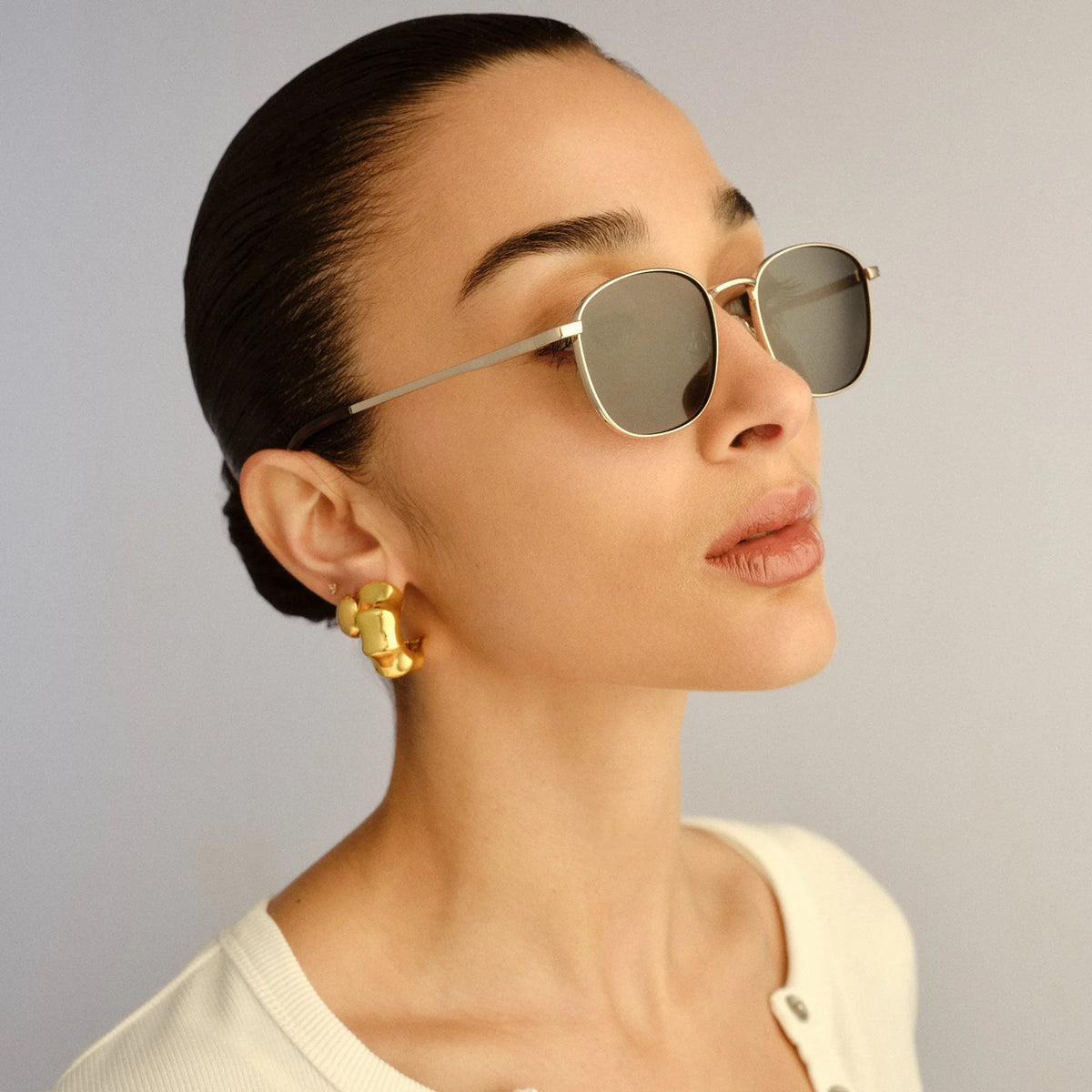 Sunglass Ru Neptune Deux Gold Polarised Sunglasses | Casa Ru