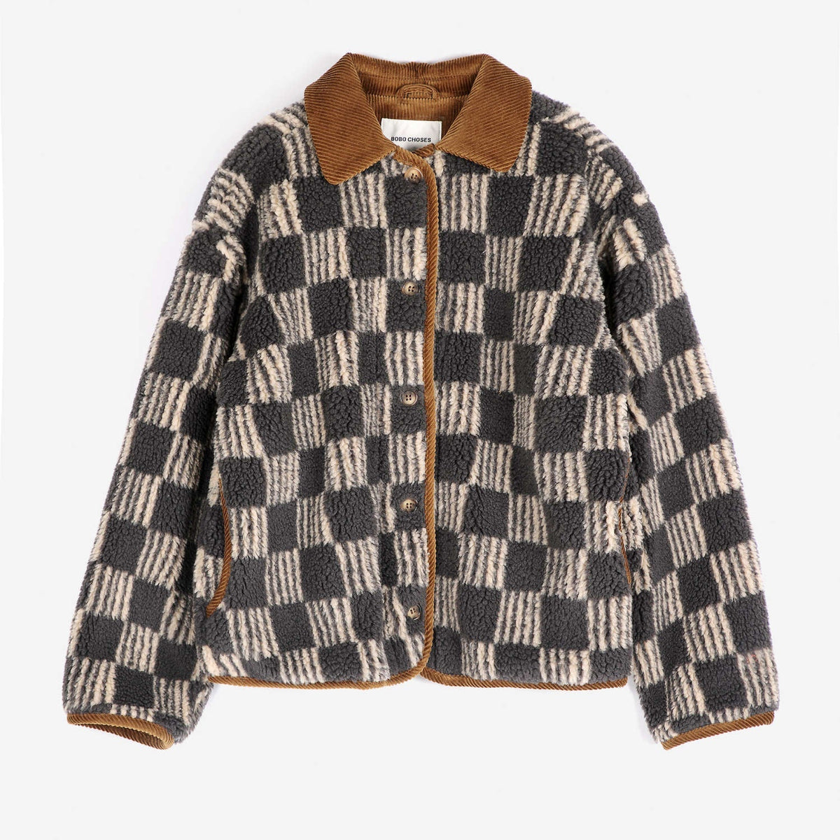 BOBO CHOSES Almost Moiré All Over Sherpa Jacket