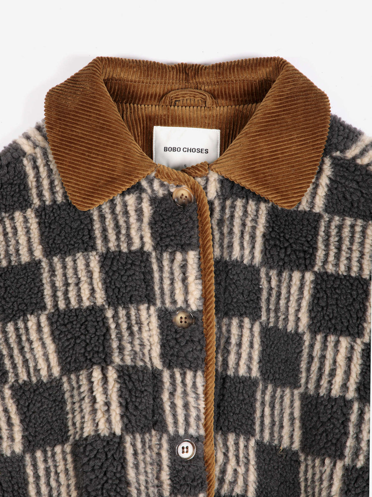 BOBO CHOSES Almost Moiré All Over Sherpa Jacket