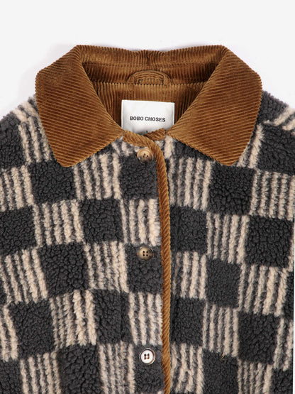 BOBO CHOSES Almost Moiré All Over Sherpa Jacket