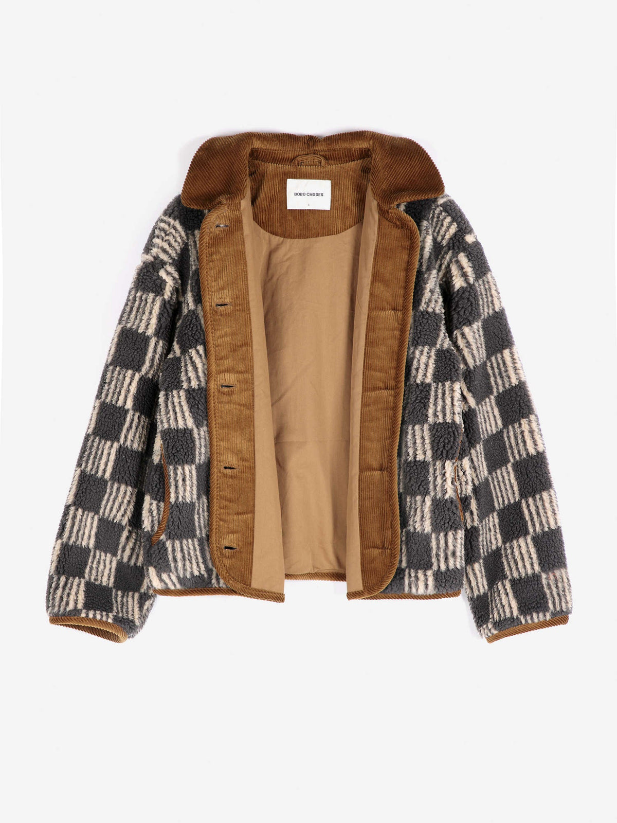 BOBO CHOSES Almost Moiré All Over Sherpa Jacket