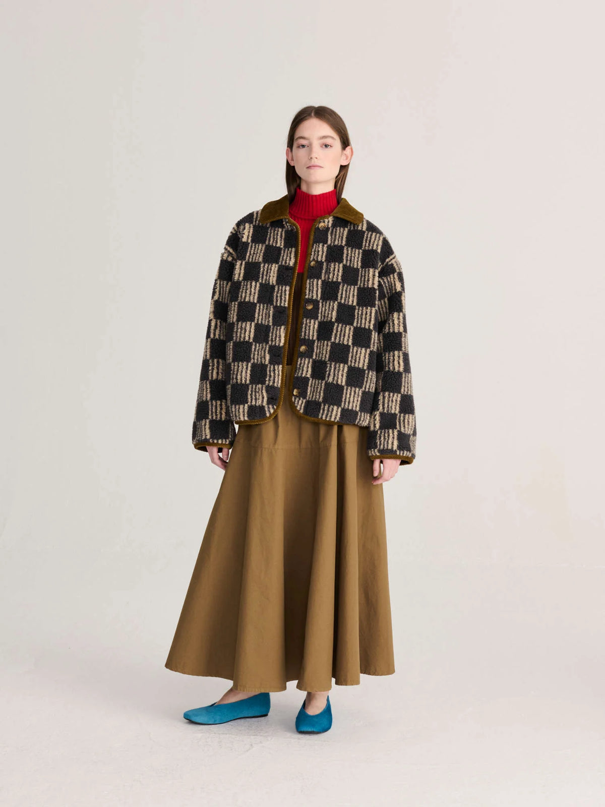 BOBO CHOSES Almost Moiré All Over Sherpa Jacket
