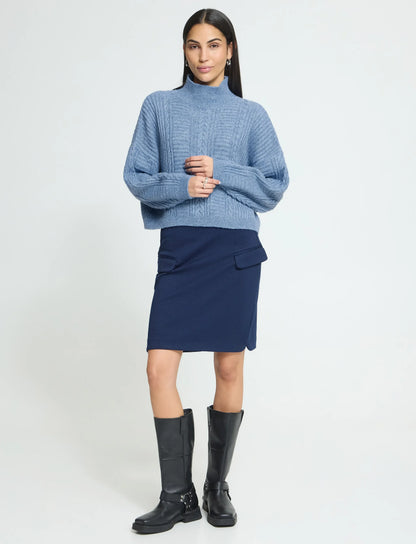 ICHI TURTLENECK KNIT - Allure Blue