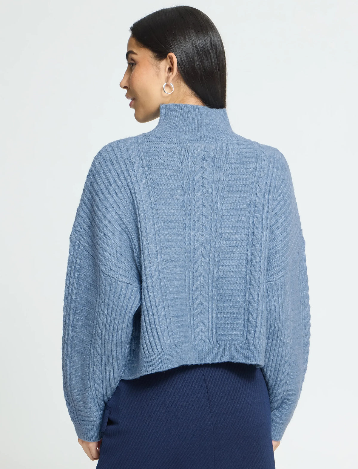 ICHI TURTLENECK KNIT - Allure Blue