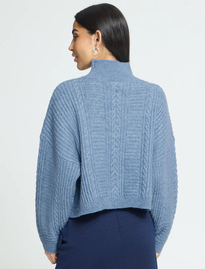 ICHI TURTLENECK KNIT - Allure Blue