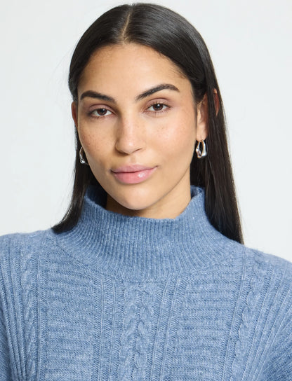 ICHI TURTLENECK KNIT - Allure Blue