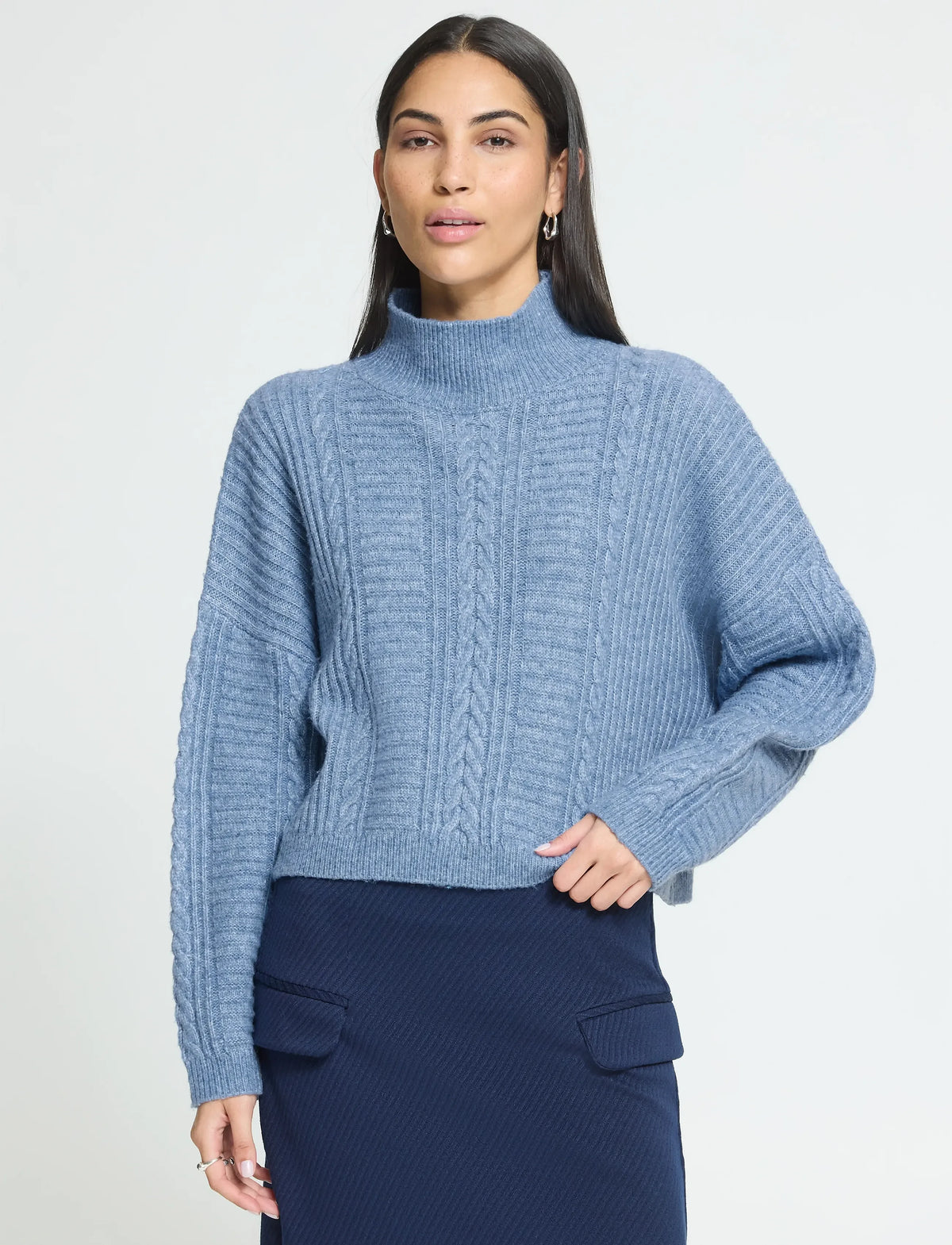 ICHI TURTLENECK KNIT - Allure Blue